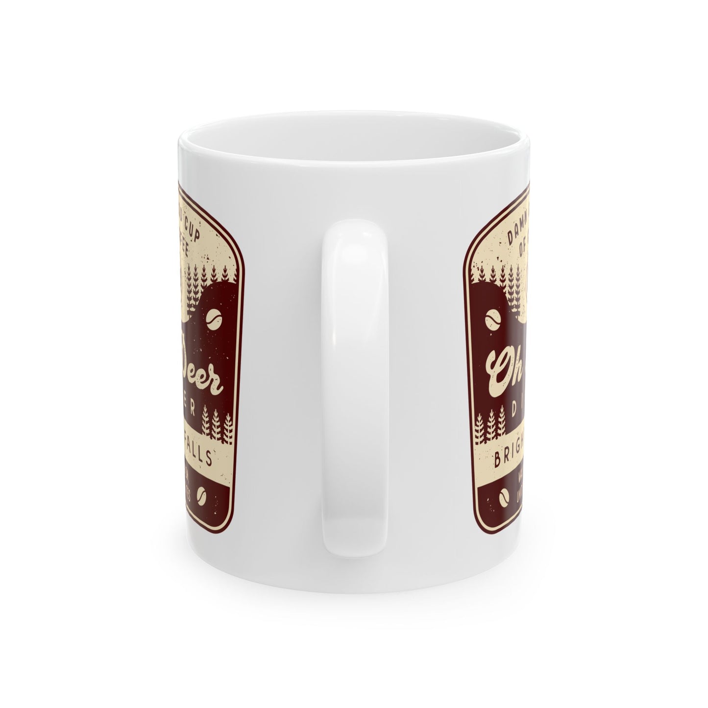 Oh Deer Diner Emblem Ceramic Mug