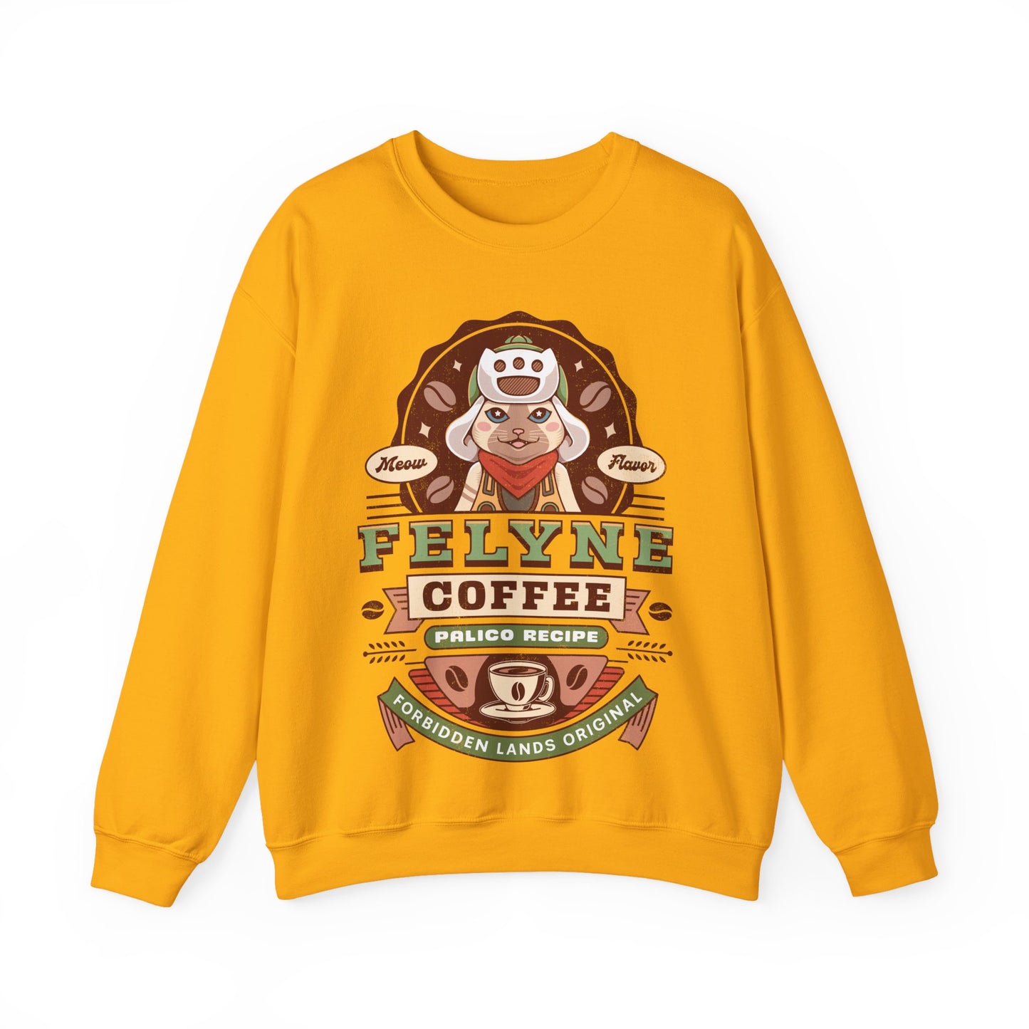 Felyne Palico Coffee Vintage Unisex Crewneck Sweatshirt