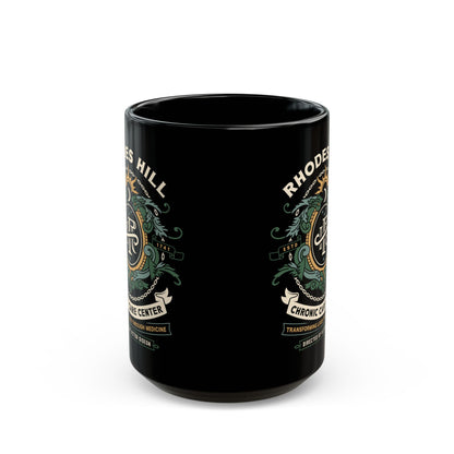 Rhodes Hill Chronic Care Center Crest Black Mug