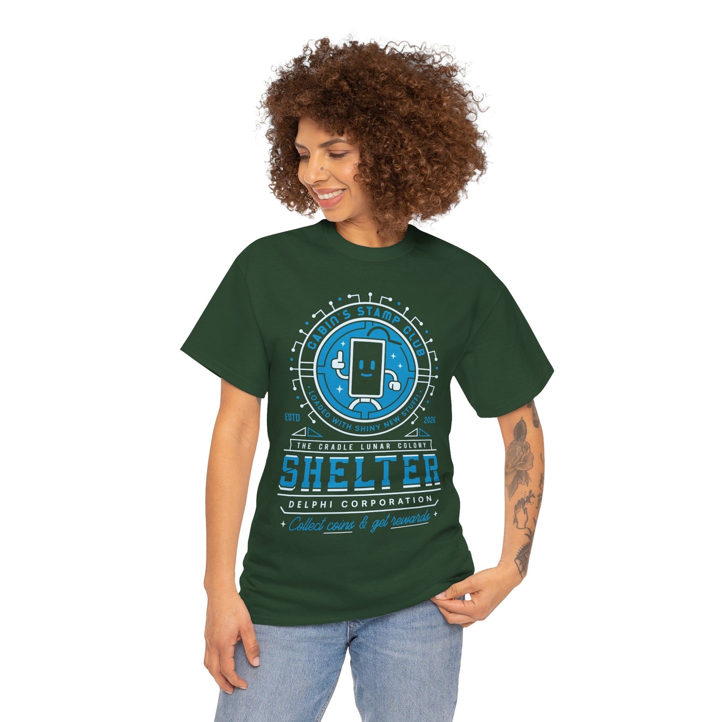 Cabin Coins Stamp Club Emblem Unisex T-Shirt