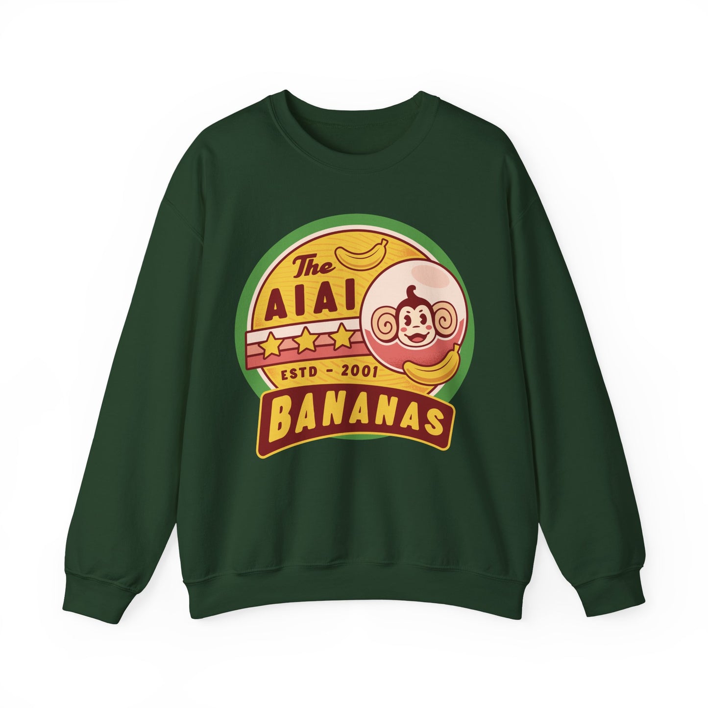 Aiai Bananas Emblem Unisex Crewneck Sweatshirt