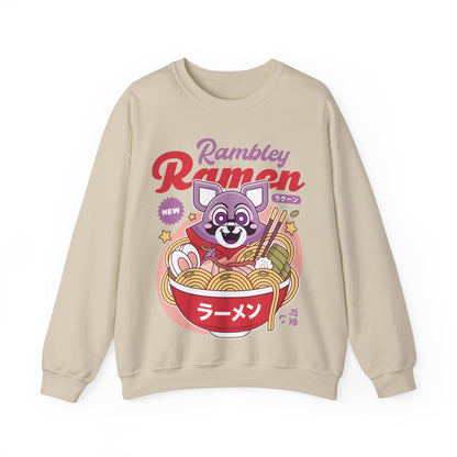 Rambley The Raccoon Ramen Unisex Crewneck Sweatshirt