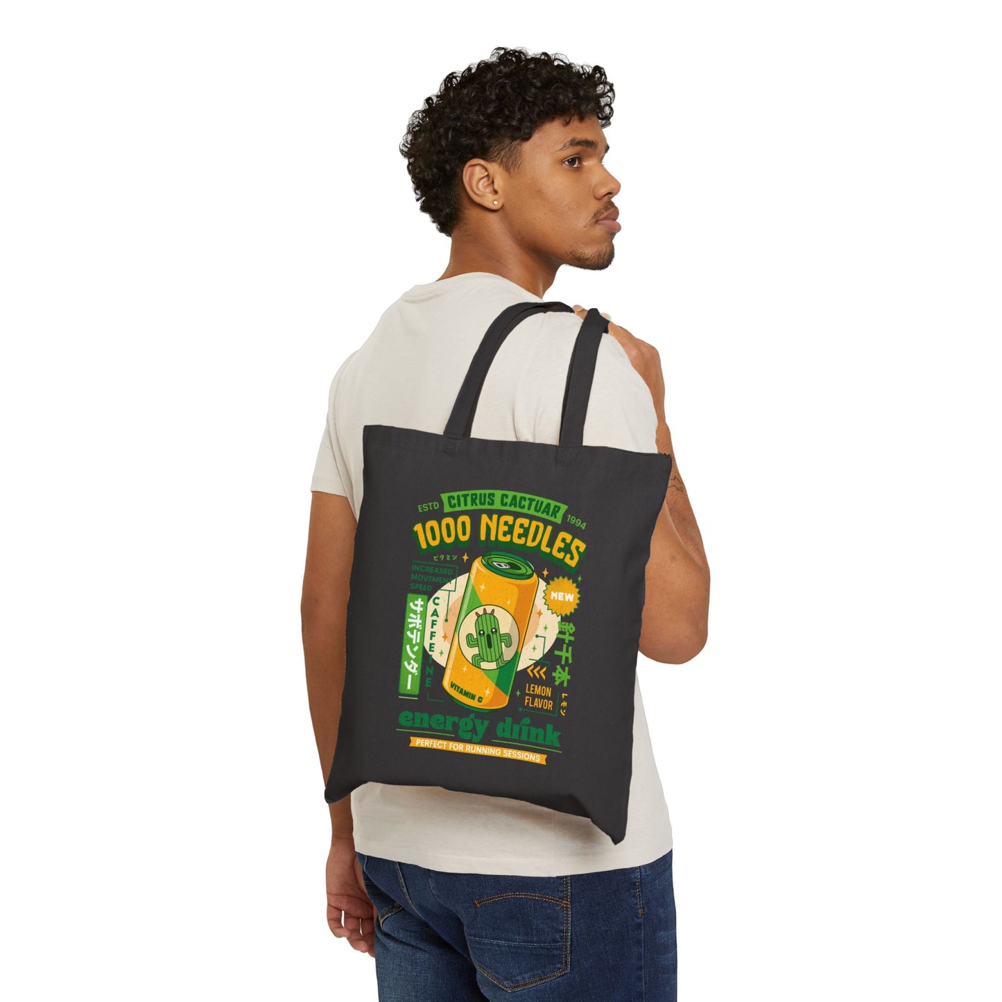 Cactuar Energy Drink Cotton Canvas Tote Bag