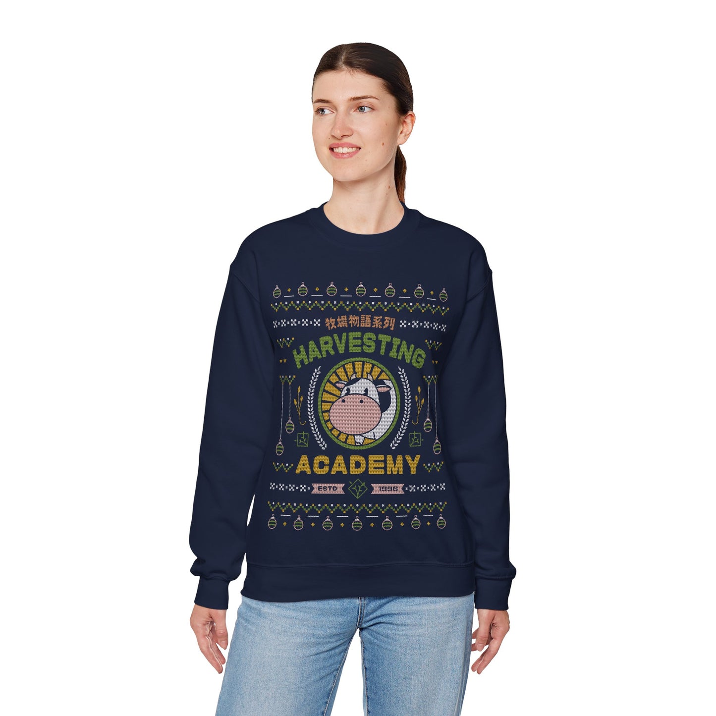Kawaii Harvesting Ugly Sweater Unisex Crewneck Sweatshirt