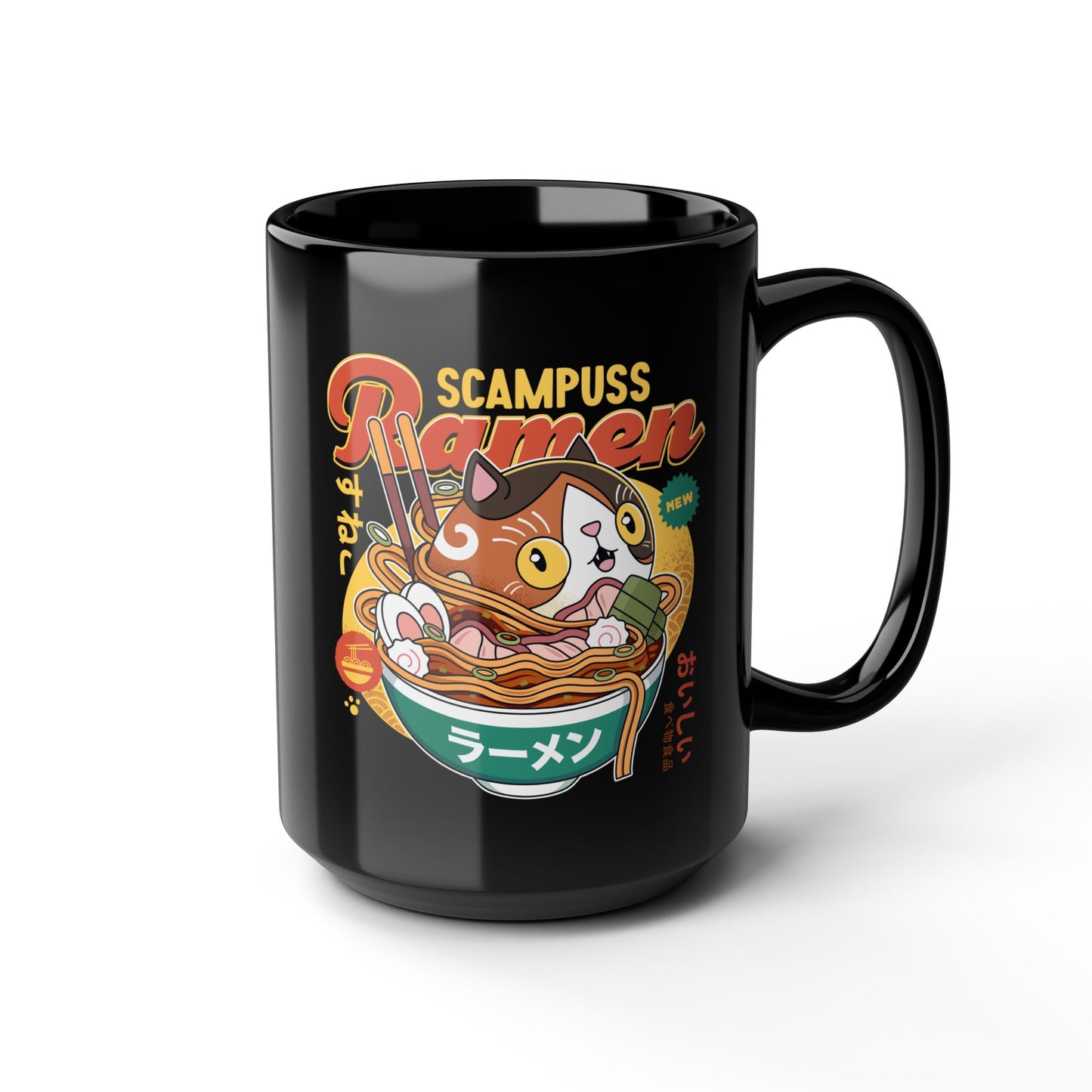 Scampuss Ramen Black Mug