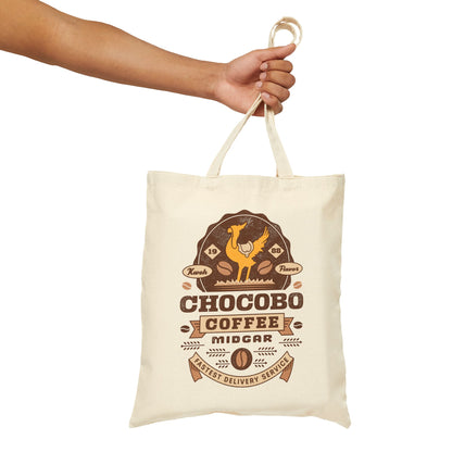 Chocobo Coffee Vintage Canvas Tote Bag