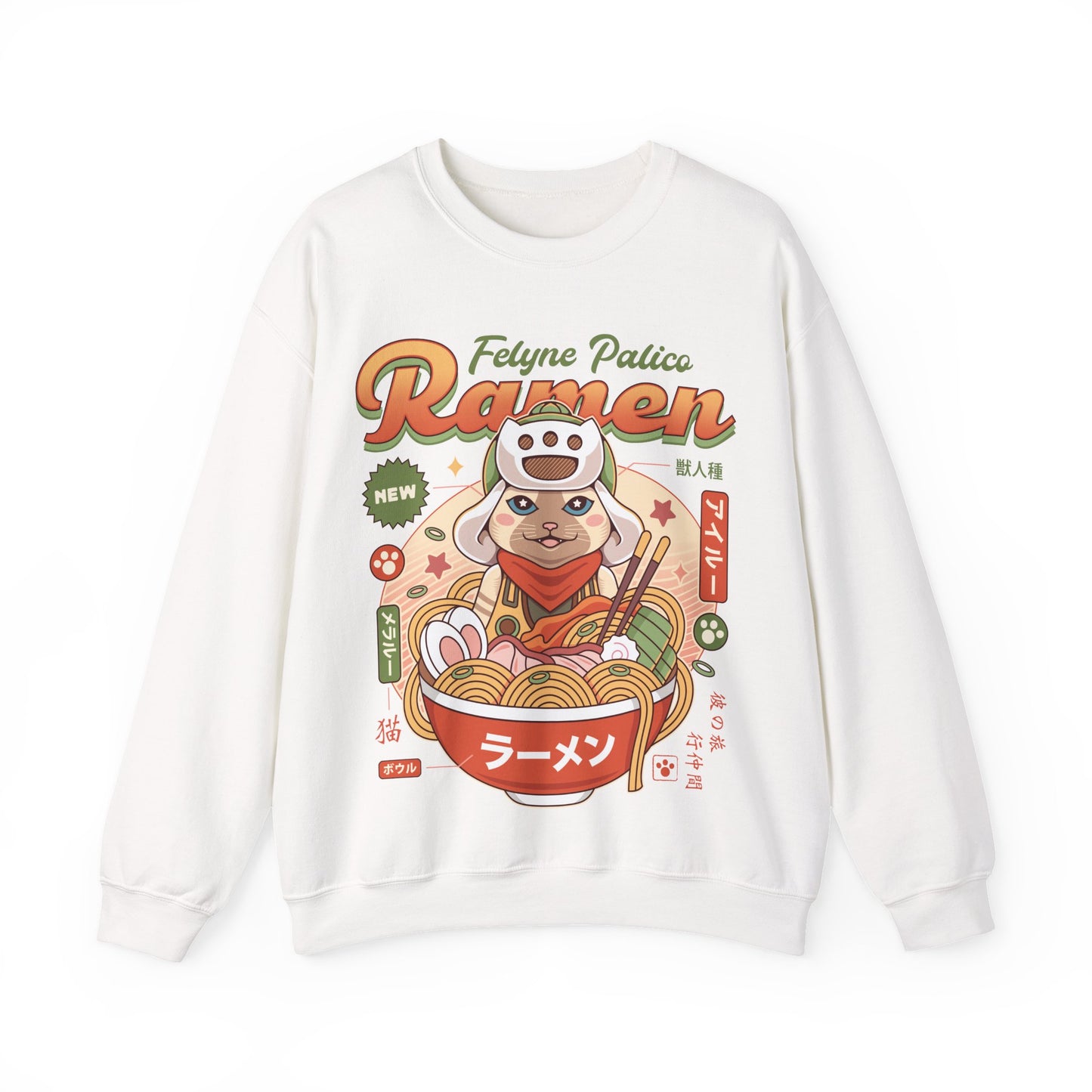 Felyne Palico Ramen Unisex Crewneck Sweatshirt