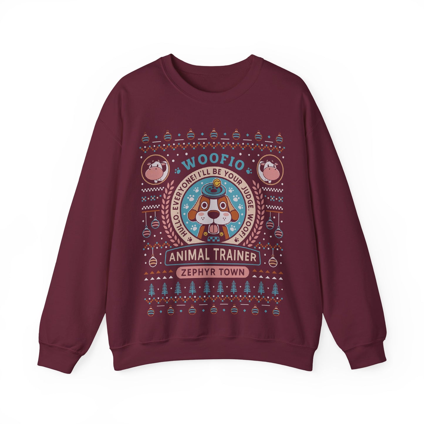 Woofio Zephyr Town Ugly Sweater Crewneck Sweatshirt