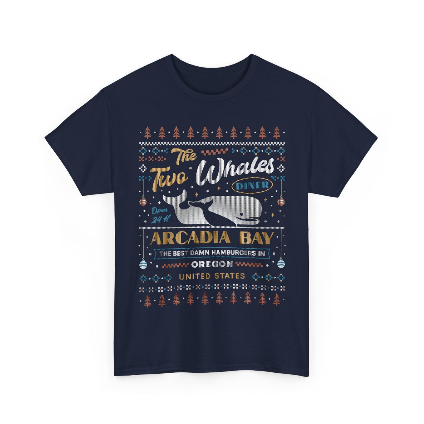Two Whales Diner Ugly Sweater Unisex T-Shirt