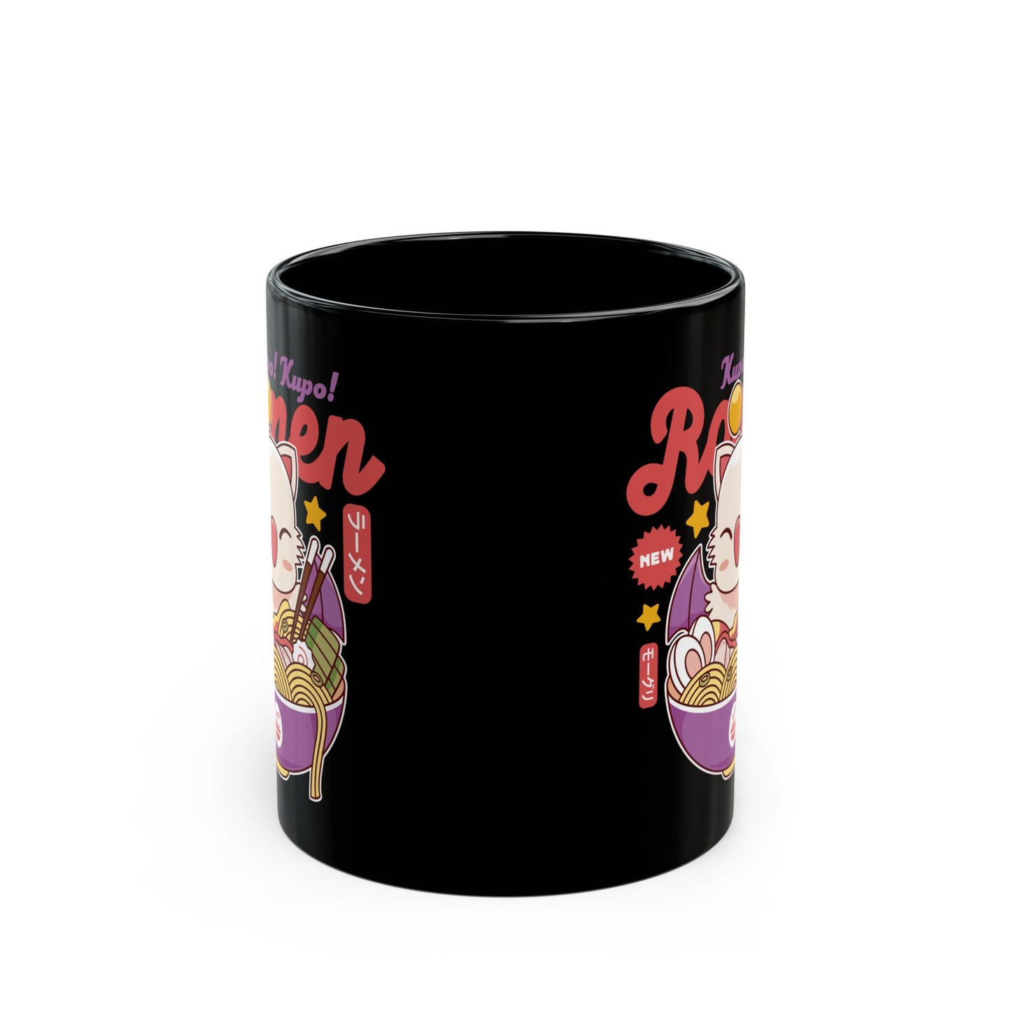 Moogle Kupo Ramen Black Mug