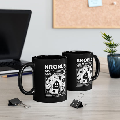 Krobus Energy Drink Grunge Black Mug