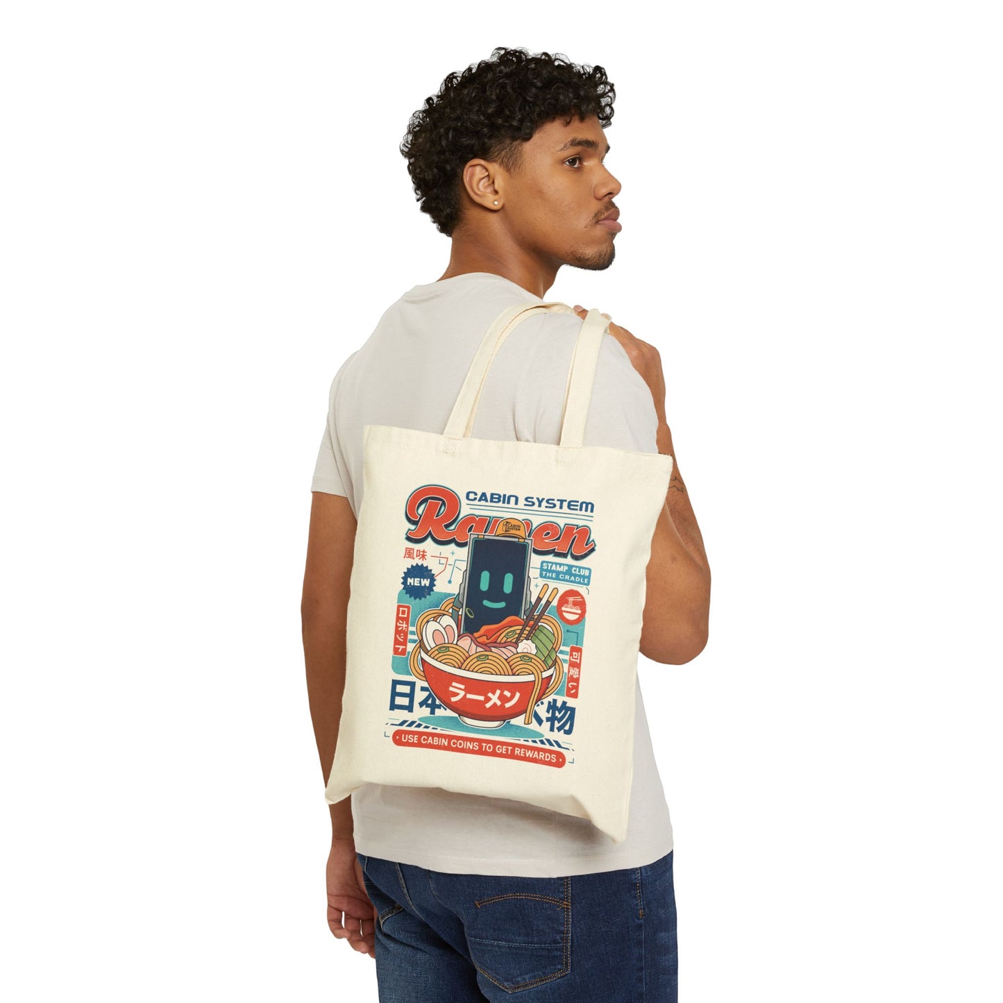 Cabin Coins Ramen Vintage Tote Bag