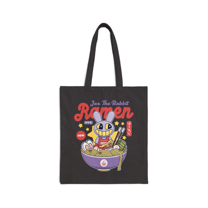Jax Purple Rabbit Ramen Cotton Canvas Tote Bag