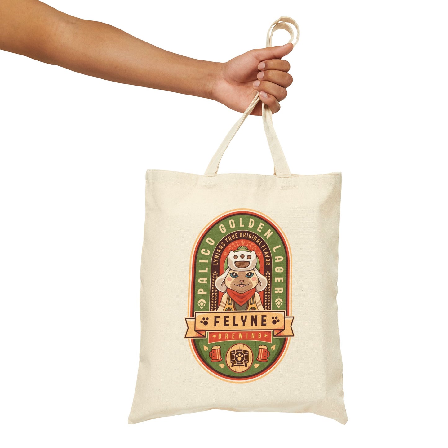 Palico Golden Lager Cotton Canvas Tote Bag