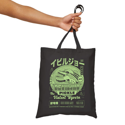 Deviljho Pickle Grunge Cotton Canvas Tote Bag