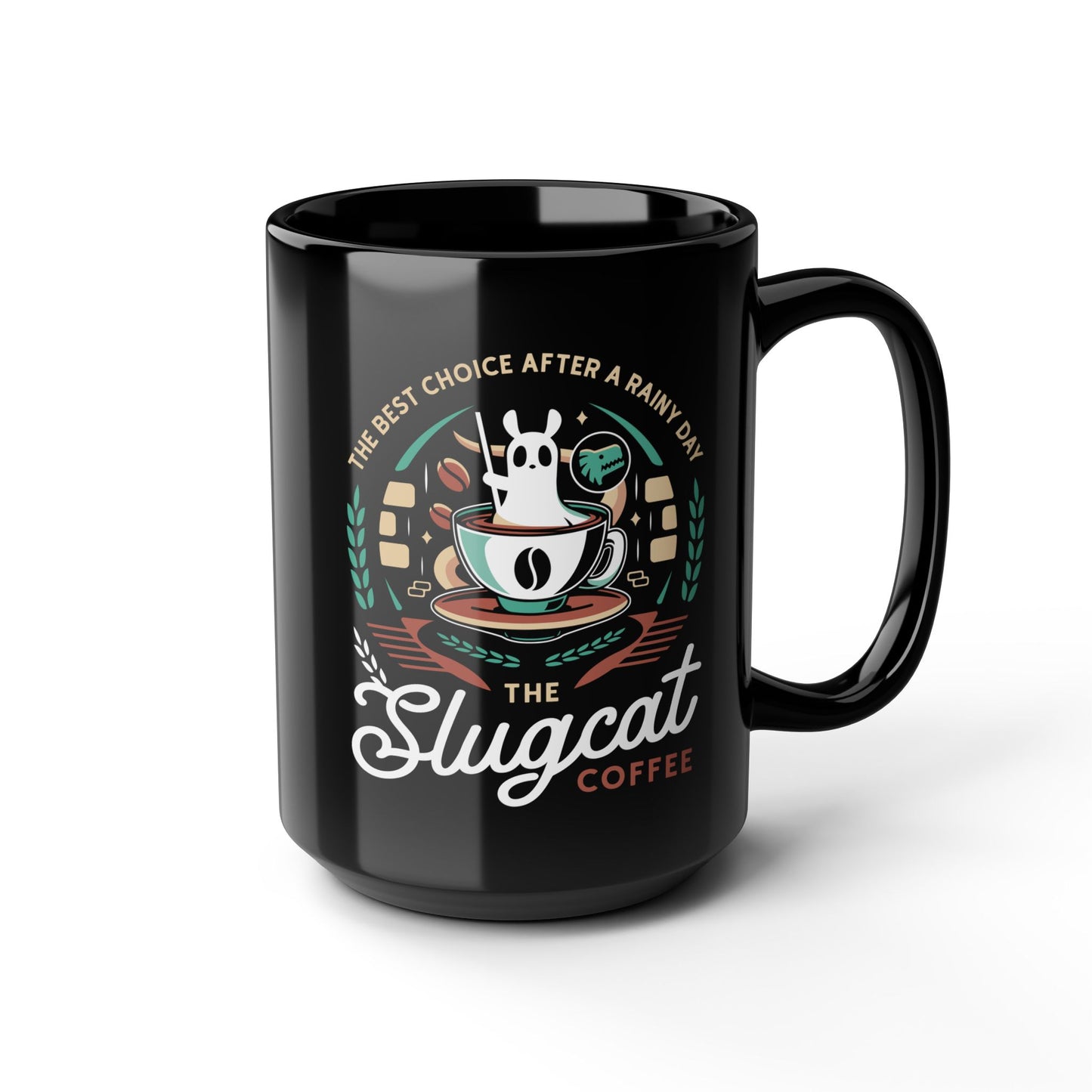 Slugcat Coffee Emblem Black Mug