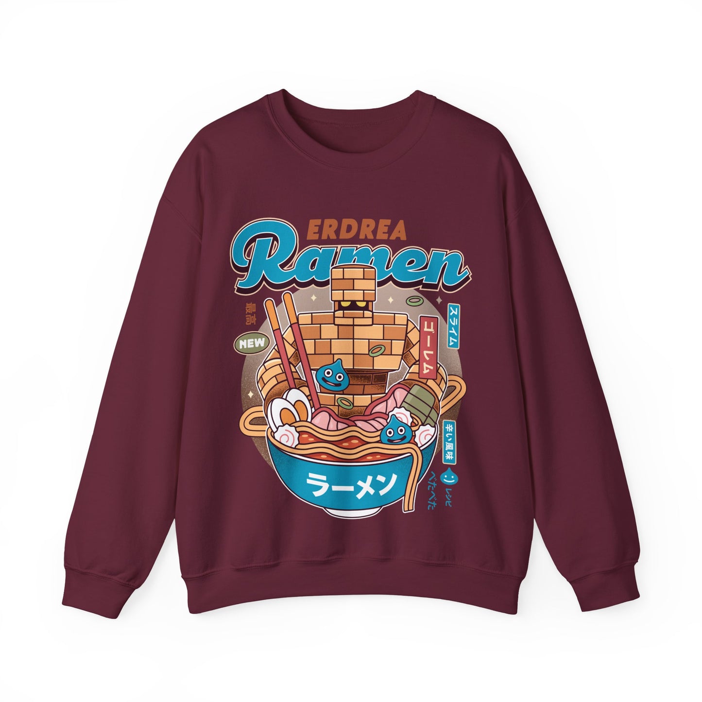 Erdrea Monsters Ramen Vintage Crewneck Sweatshirt