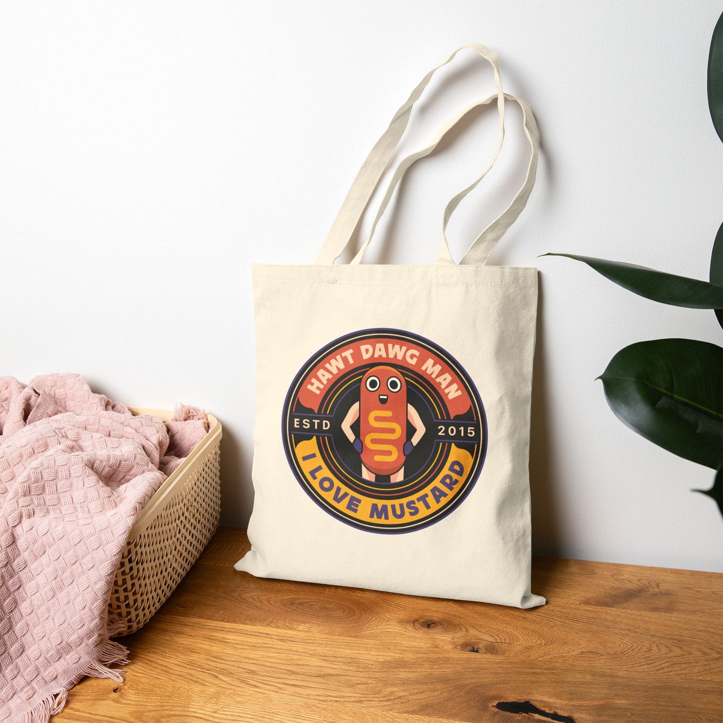 Hawt Dawg Man Emblem Canvas Tote Bag