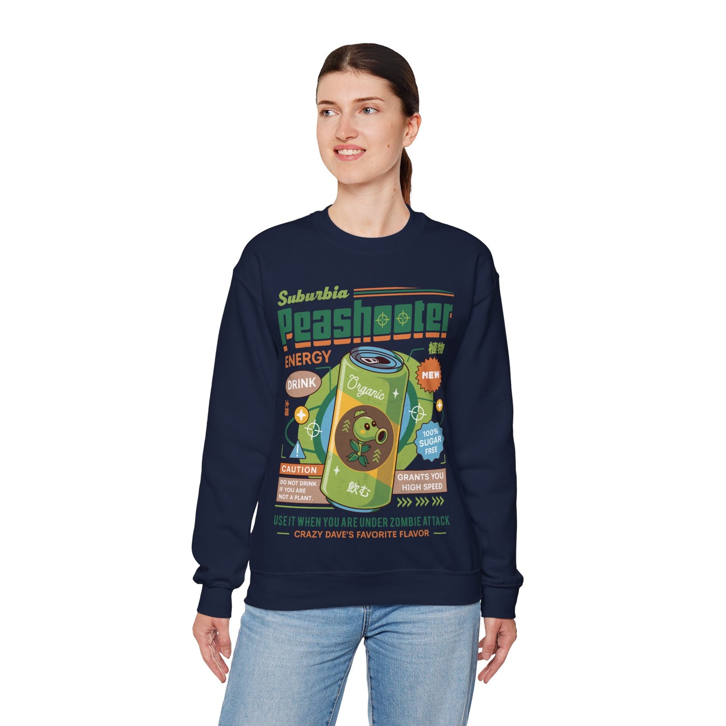 Peashooter Energy Drink Unisex Crewneck Sweatshirt