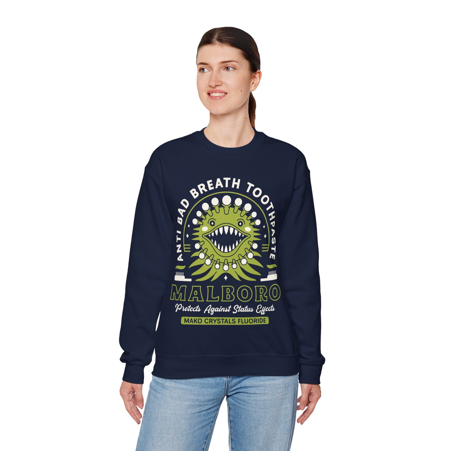 Malboro Toothpaste Emblem Unisex Crewneck Sweatshirt
