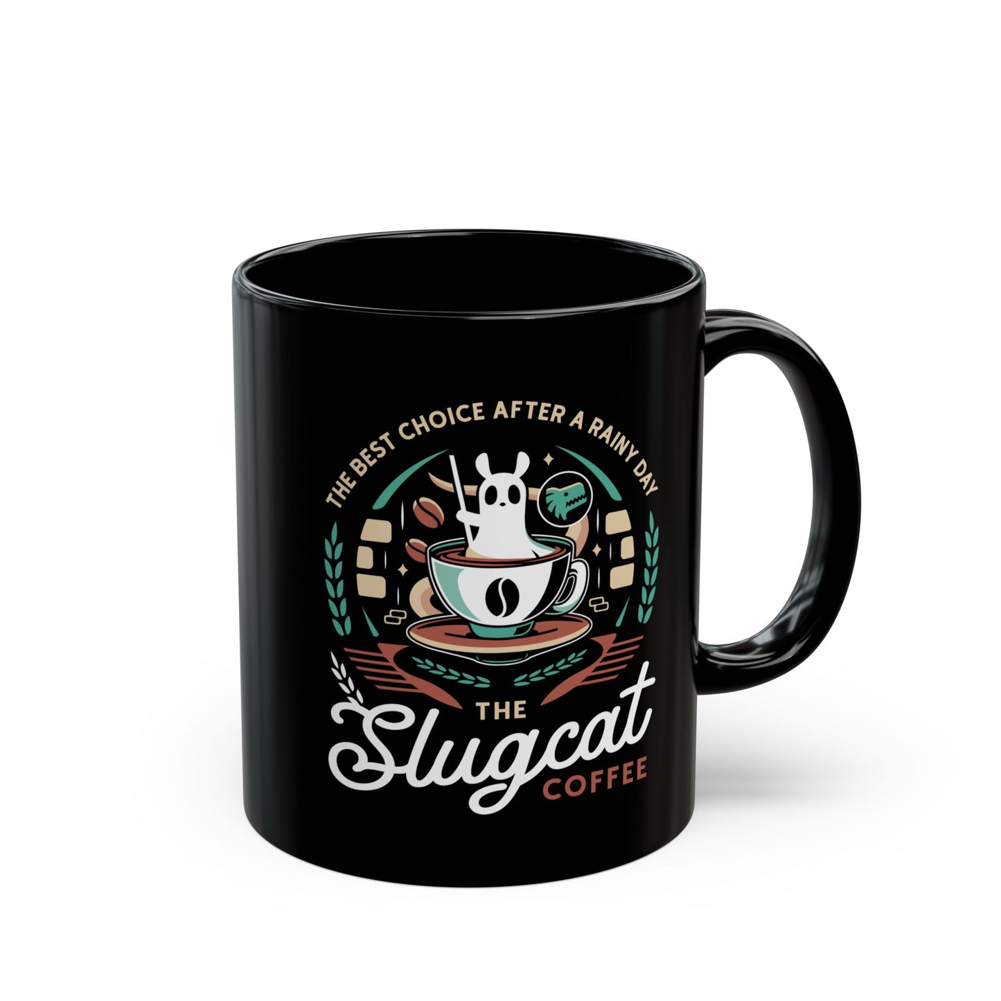 Slugcat Coffee Emblem Black Mug