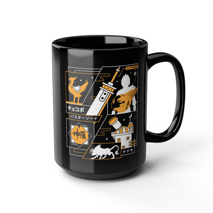Strife Midgar Aesthetic Black Mug