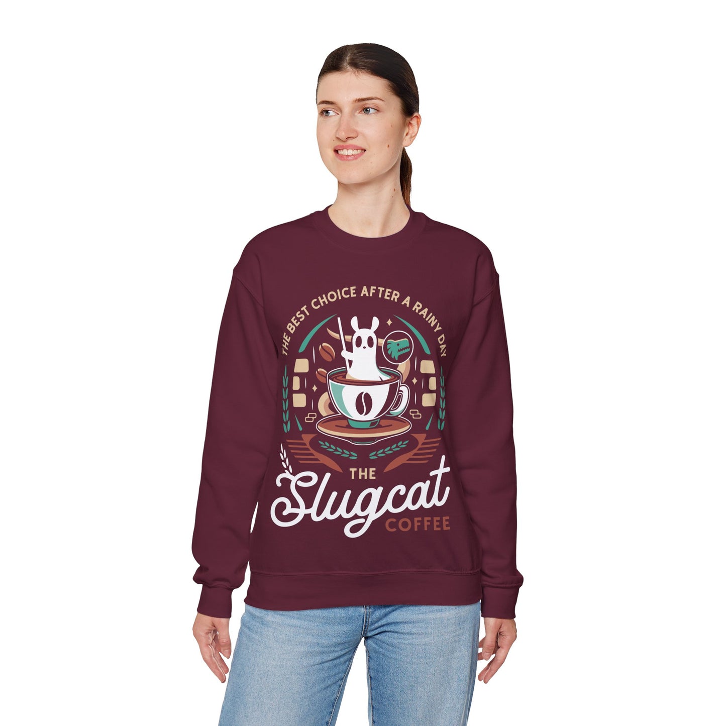 Slugcat Coffee Emblem Unisex Crewneck Sweatshirt