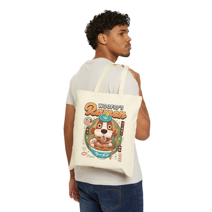 Woofio Vintage Ramen Canvas Tote Bag
