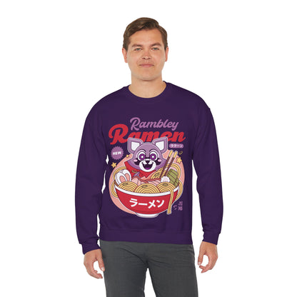 Rambley The Raccoon Ramen Unisex Crewneck Sweatshirt