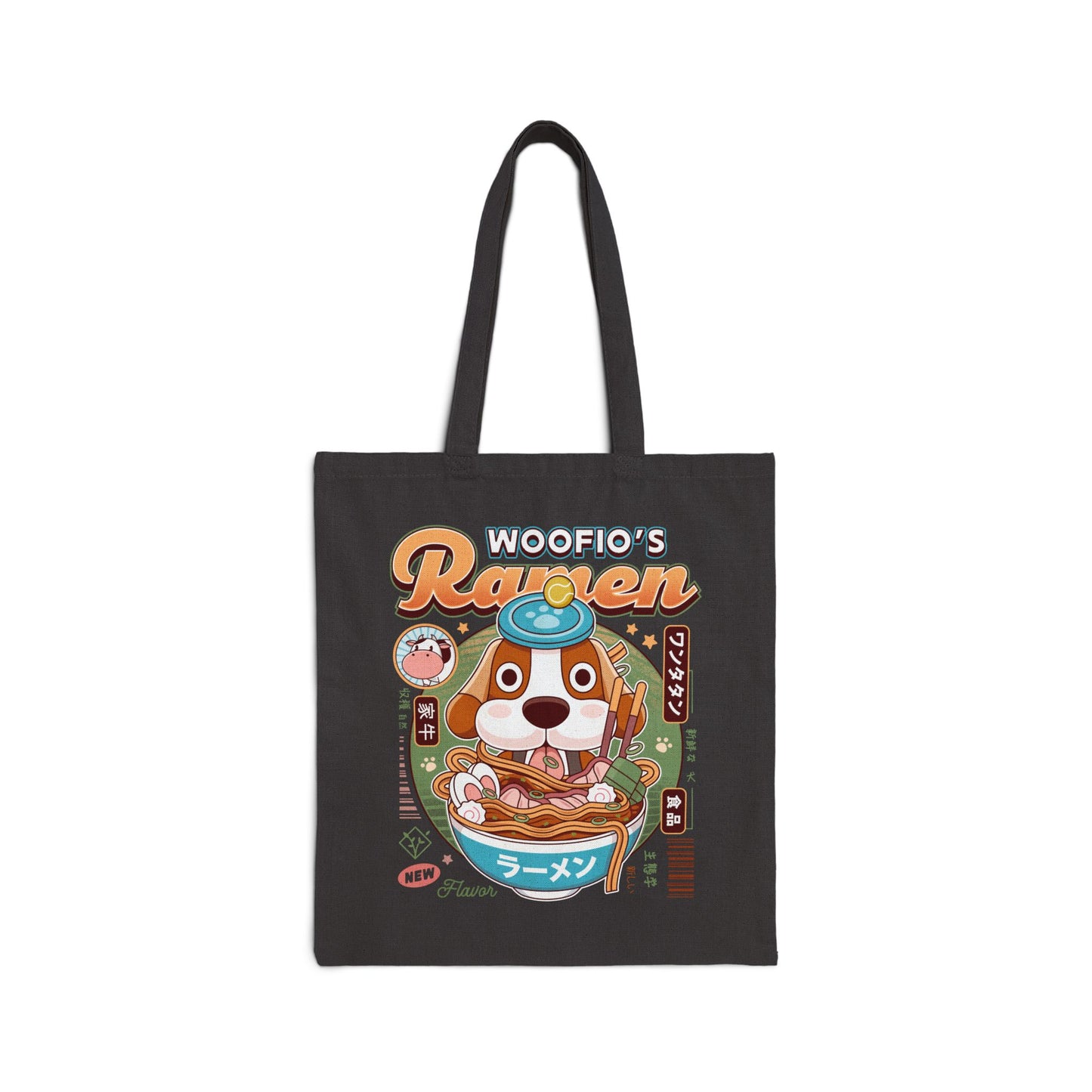 Woofio Vintage Ramen Canvas Tote Bag