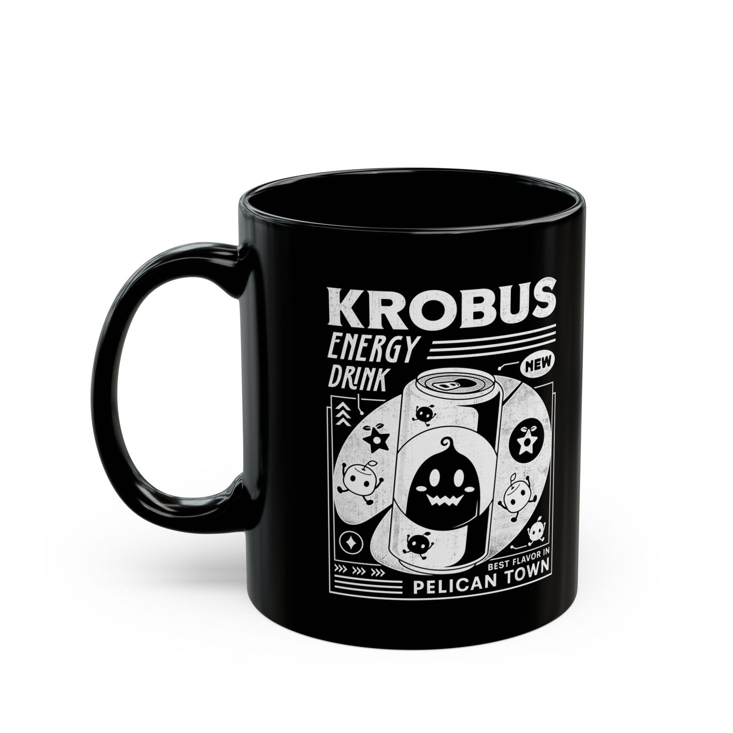 Krobus Energy Drink Grunge Black Mug