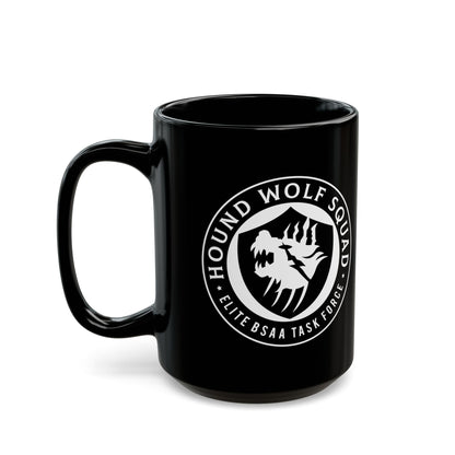 Hound Wolf Squad Crest Black Mug