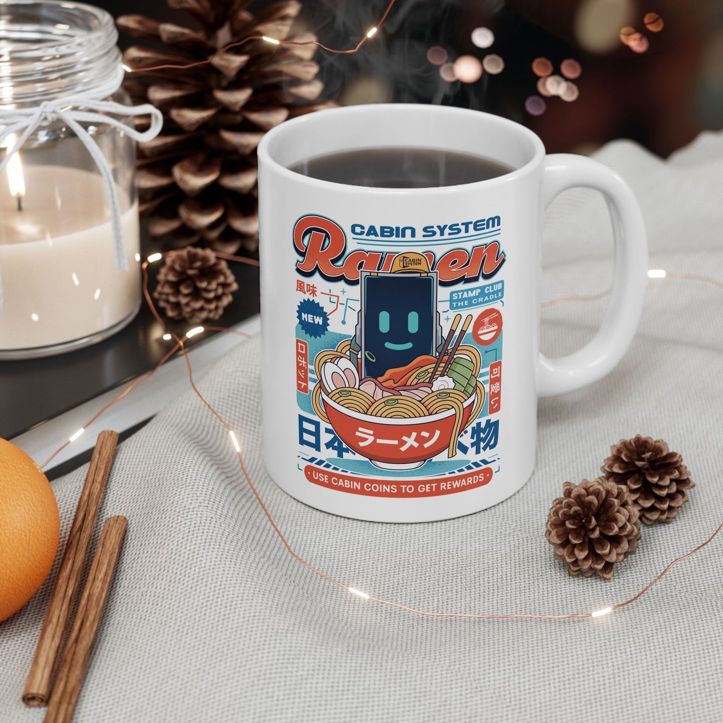Cabin Coins Ramen Vintage Ceramic Mug
