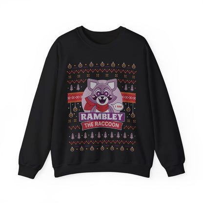 Rambley Raccoon Ugly Sweater Unisex Crewneck Sweatshirt