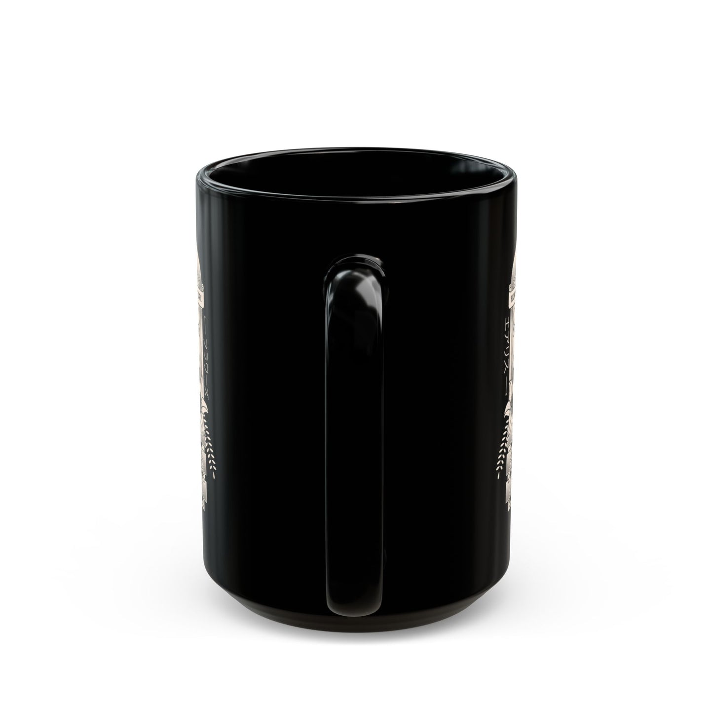 Aerith And Flowers Black Mug