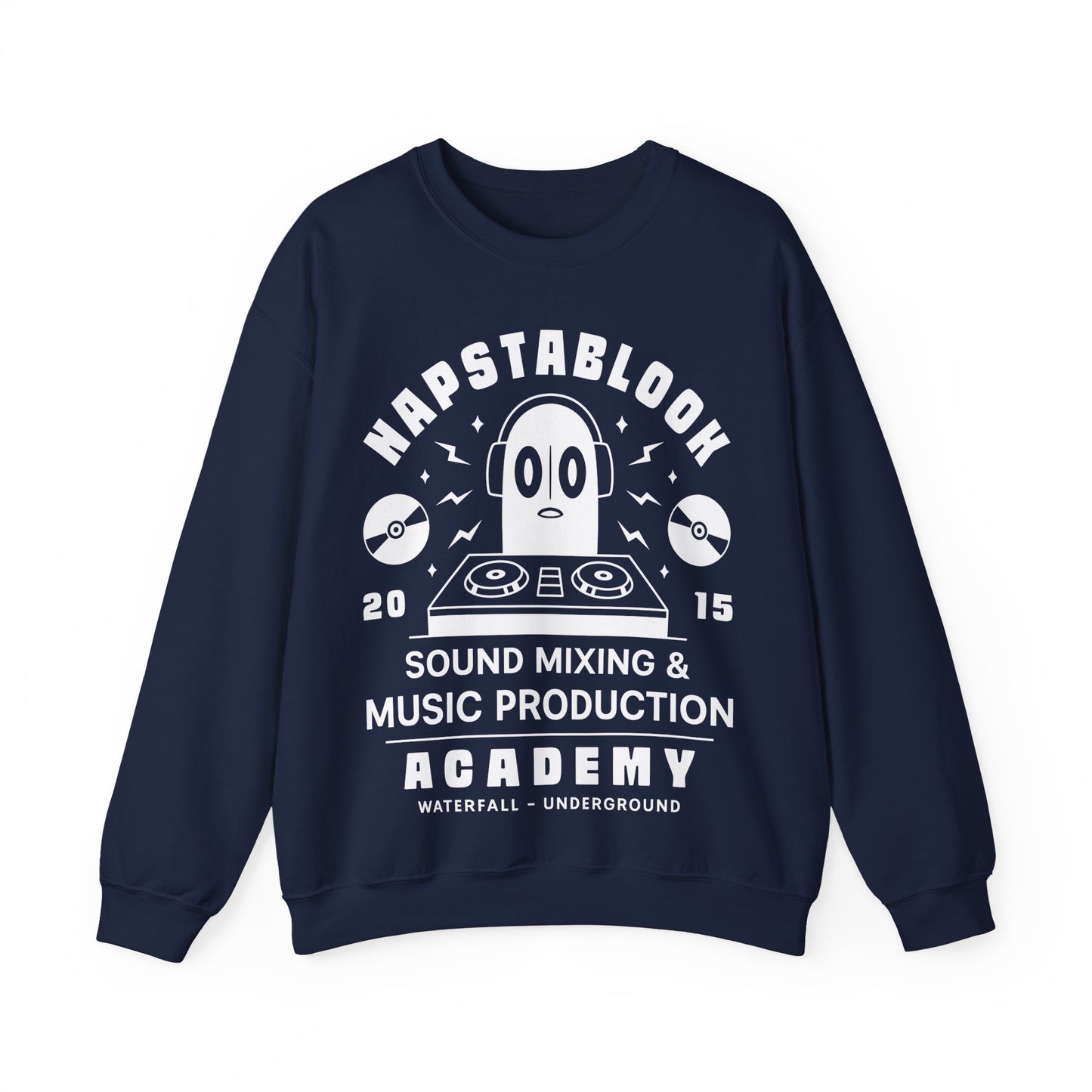 Napstablook Sound Mixing Emblem Unisex Crewneck Sweatshirt