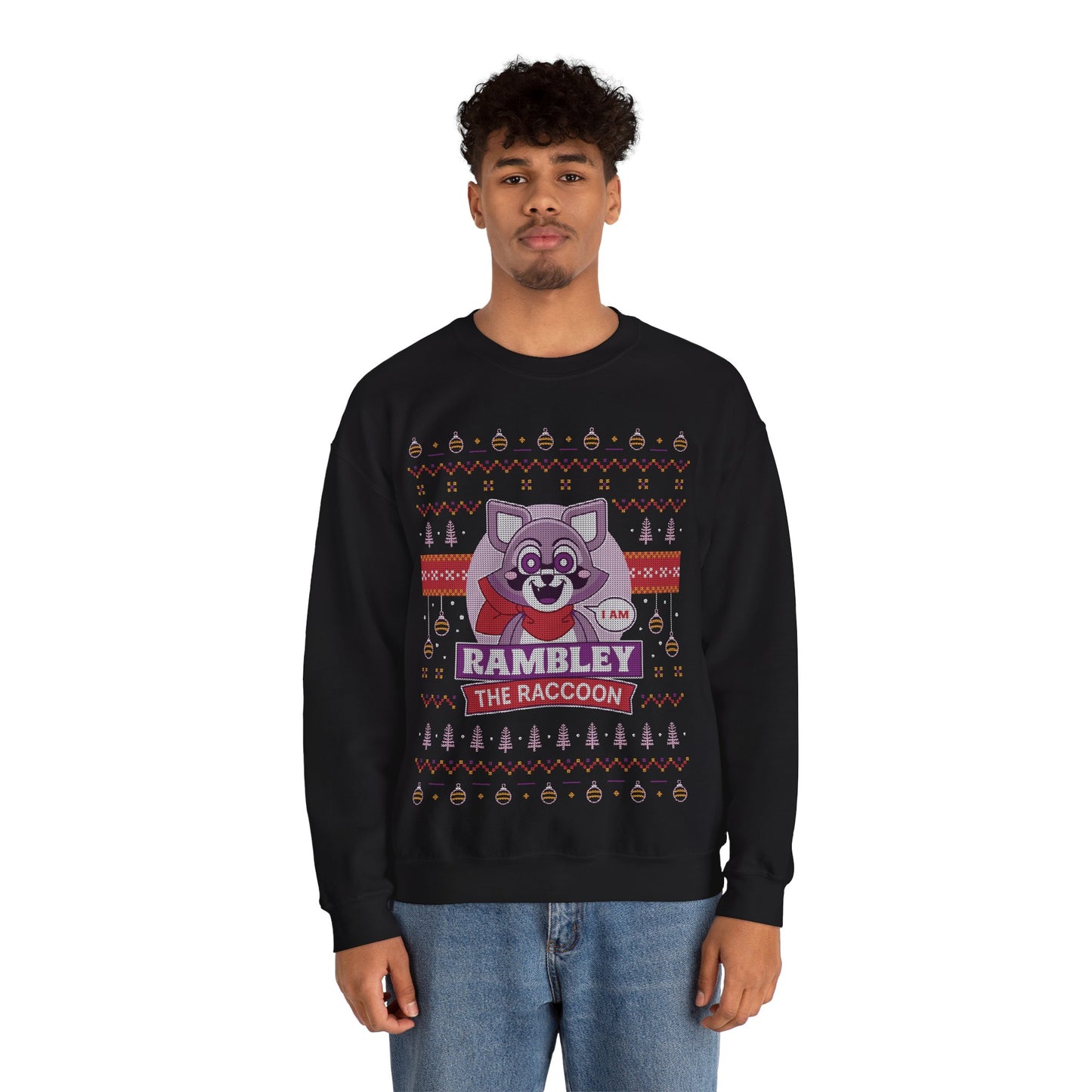 Rambley Raccoon Ugly Sweater Unisex Crewneck Sweatshirt
