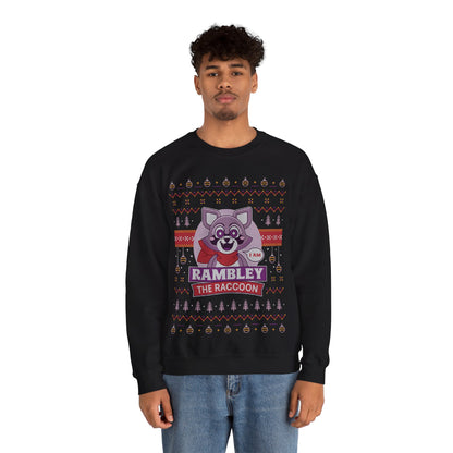 Rambley Raccoon Ugly Sweater Unisex Crewneck Sweatshirt