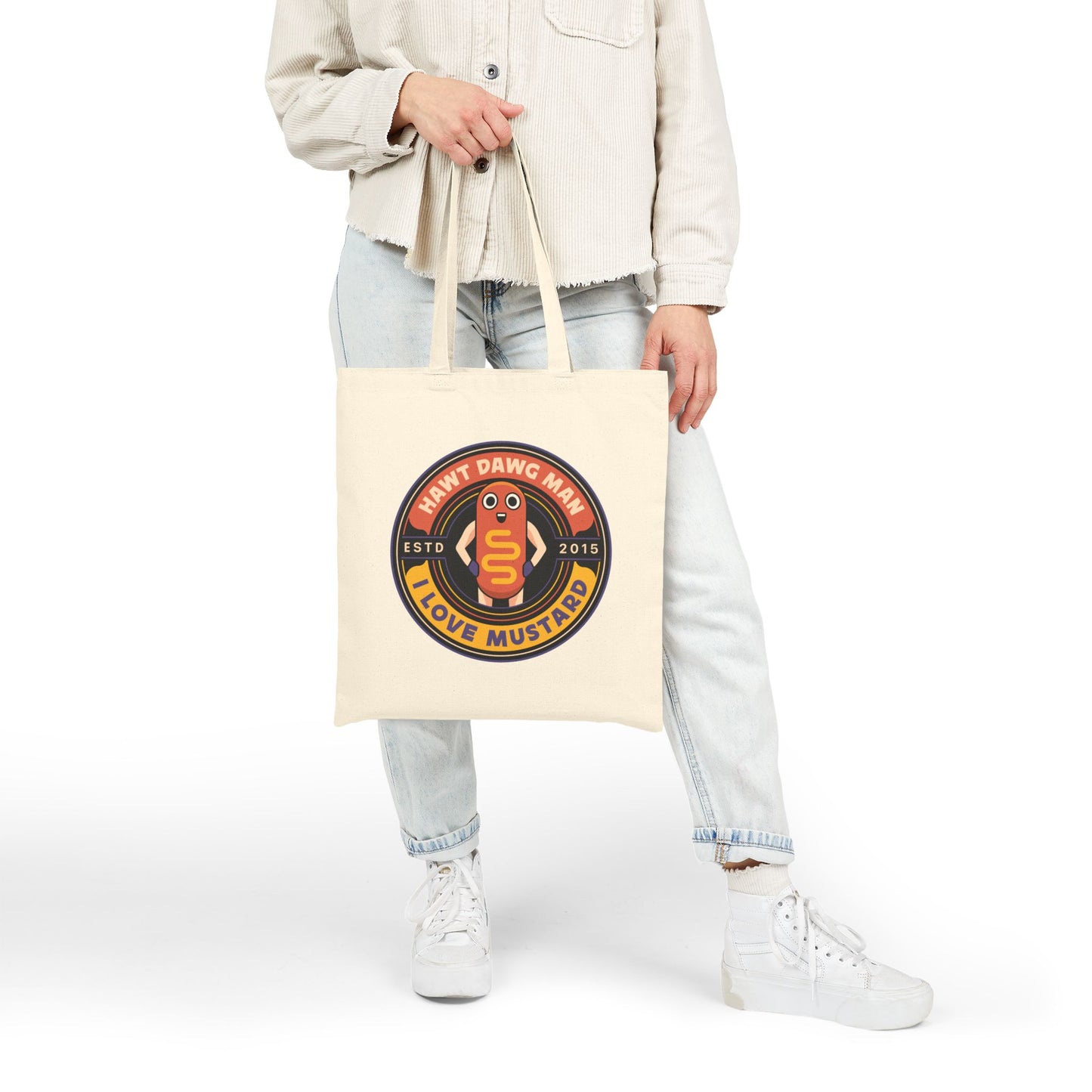 Hawt Dawg Man Emblem Canvas Tote Bag