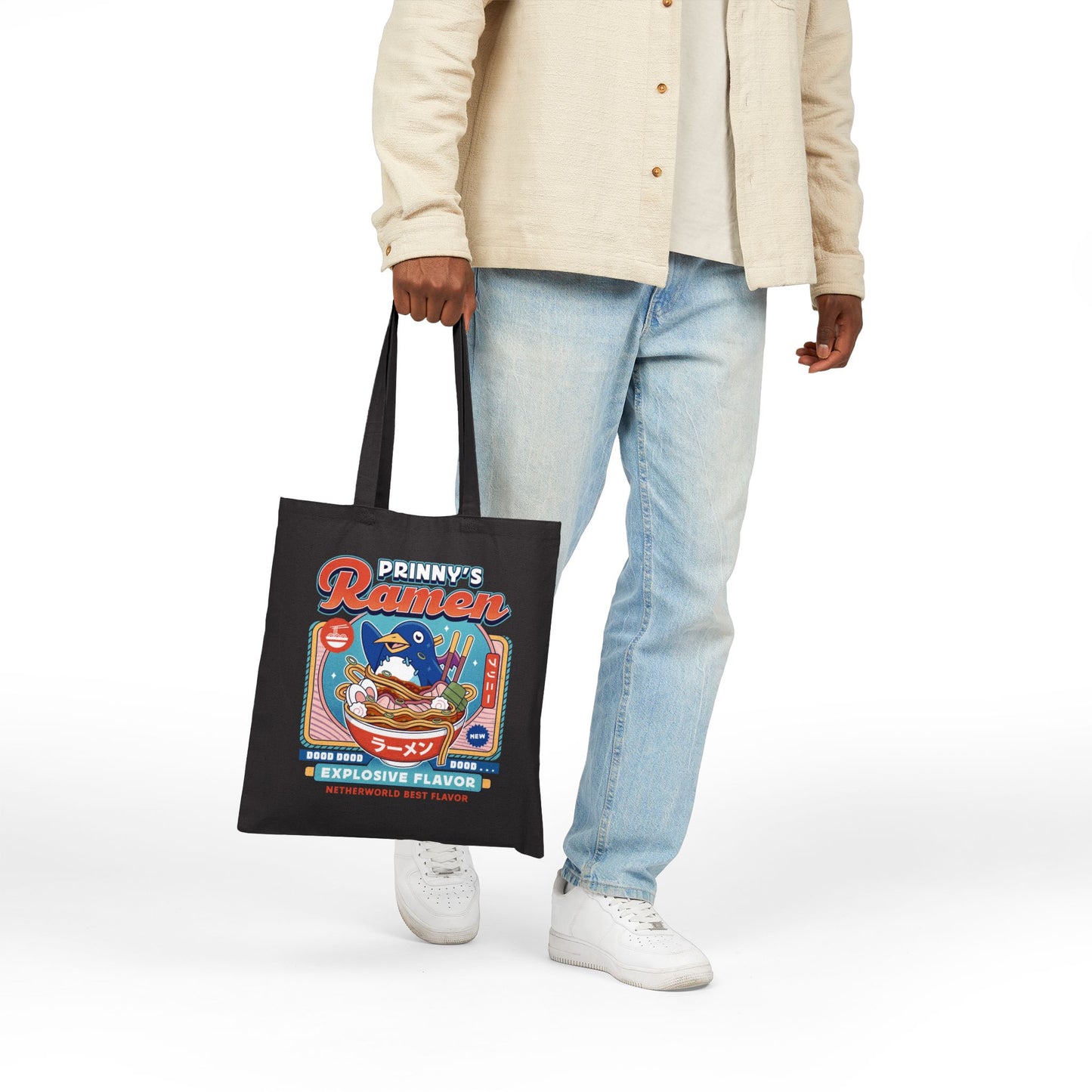Prinny Dood Ramen Vintage Canvas Tote Bag