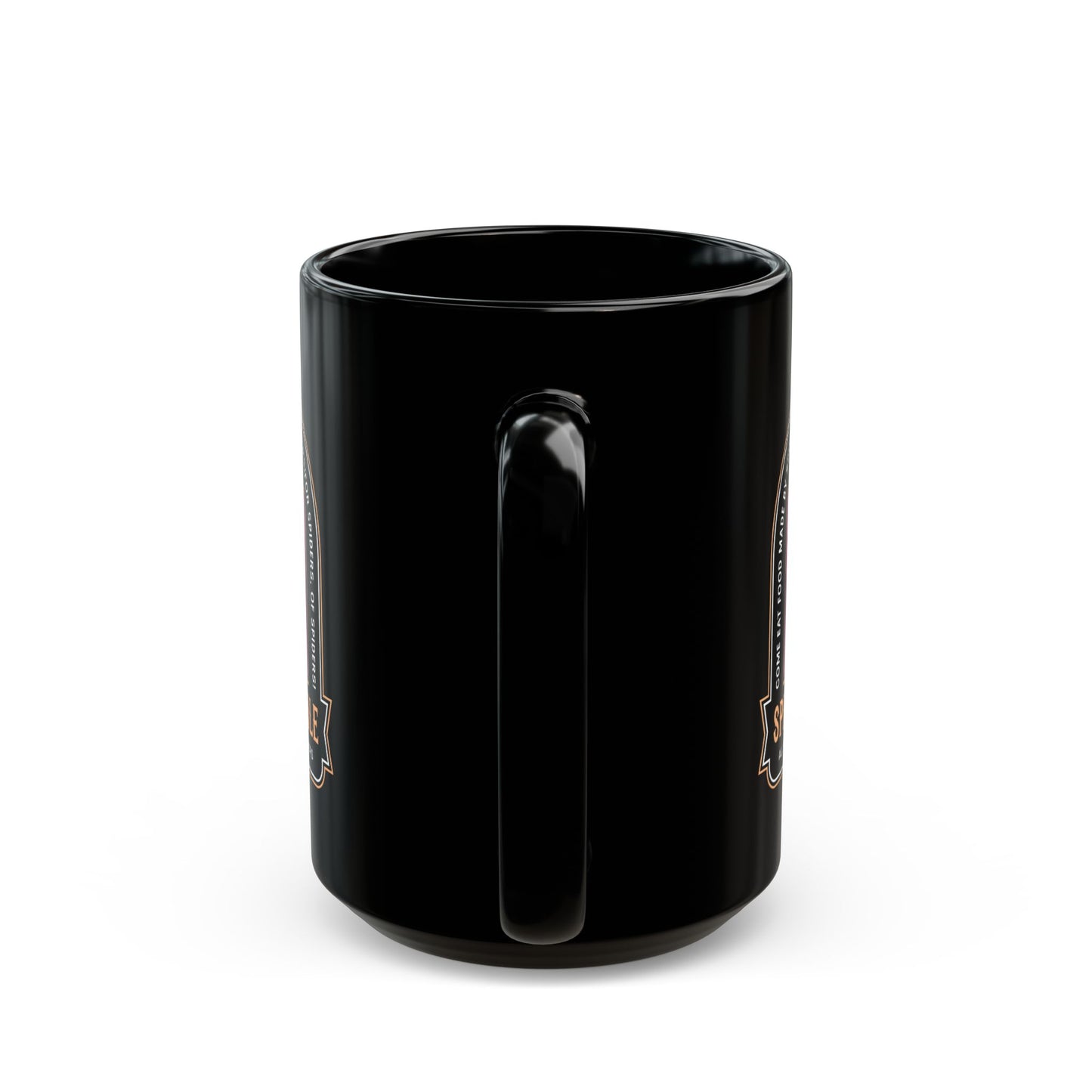 Spider Bake Sale Emblem Black Mug