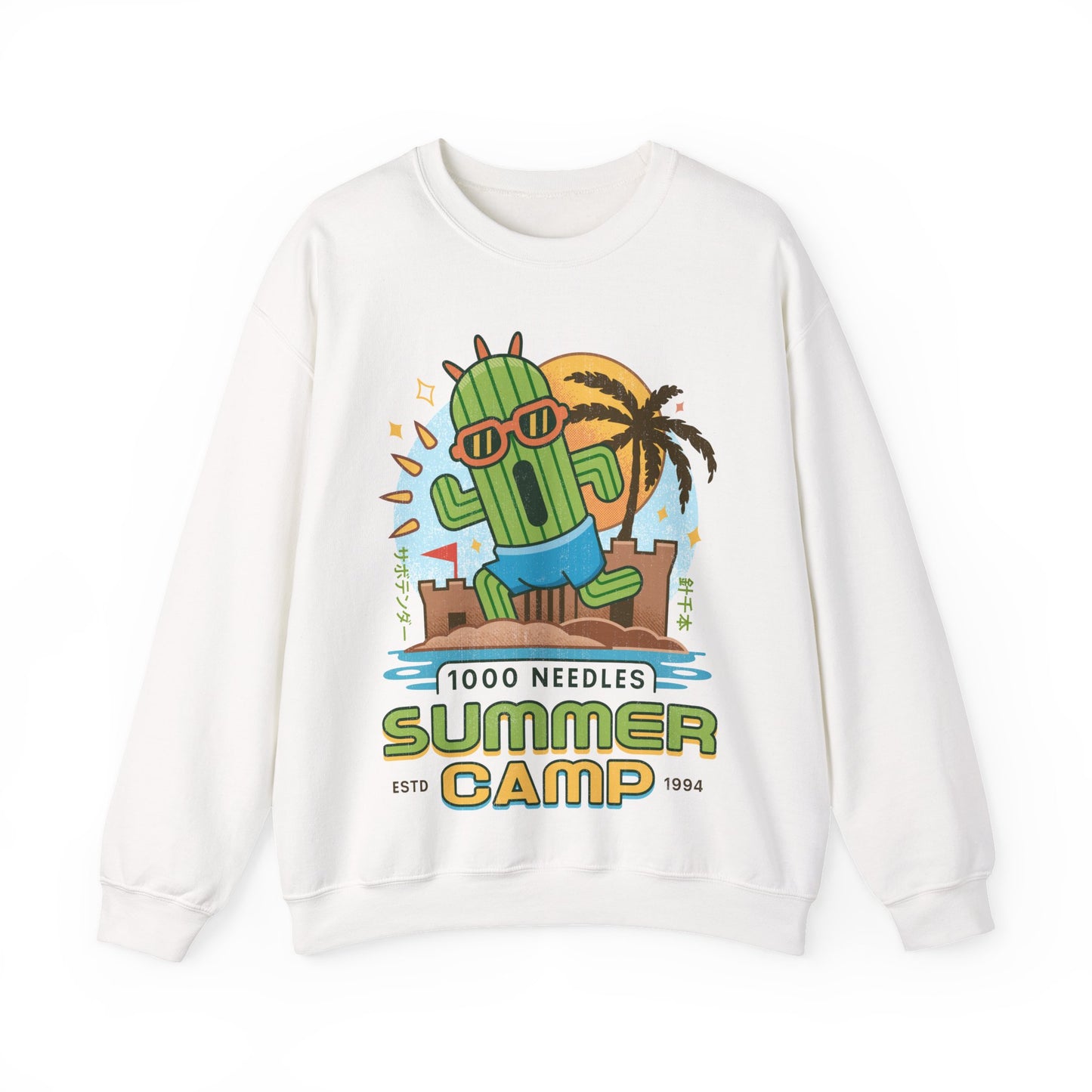 Cactuar Summer Camp Vintage Crewneck Sweatshirt