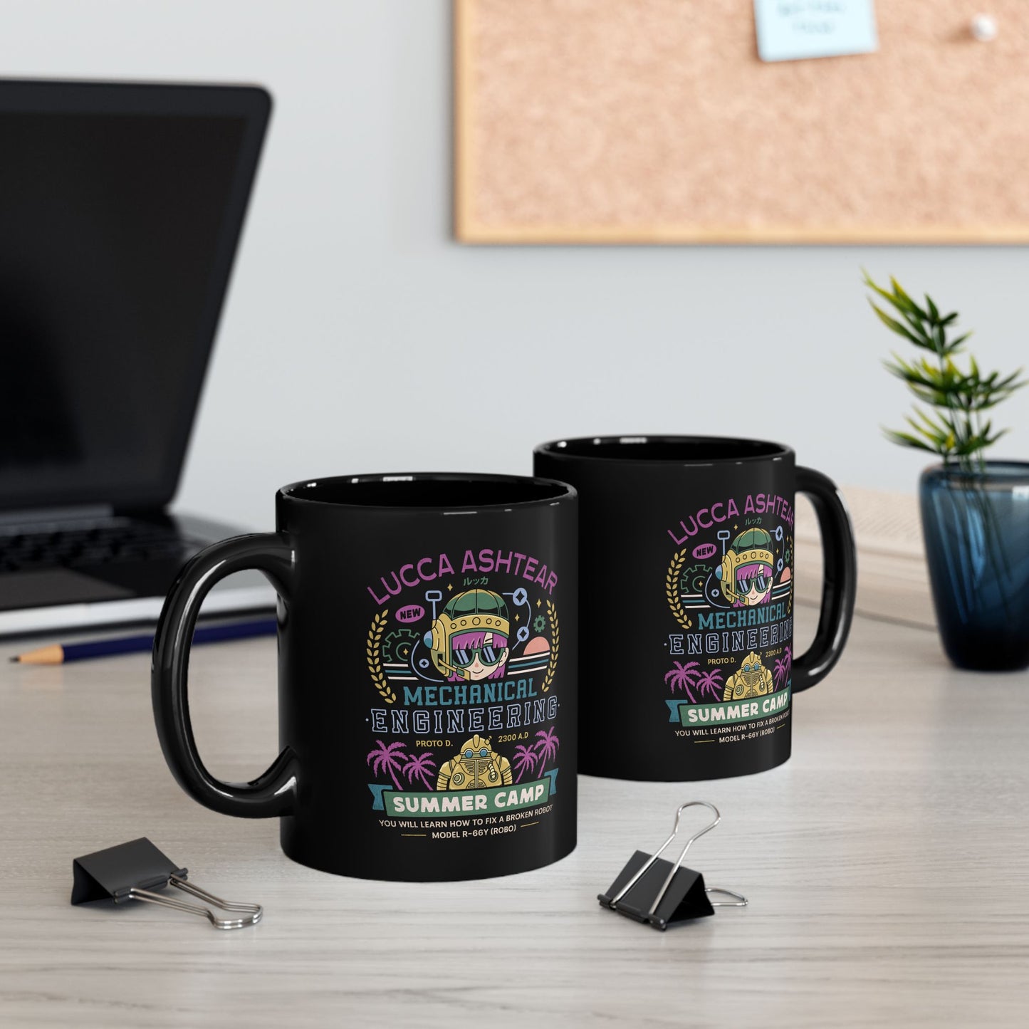 Lucca Ashtear Summer Camp Black Mug