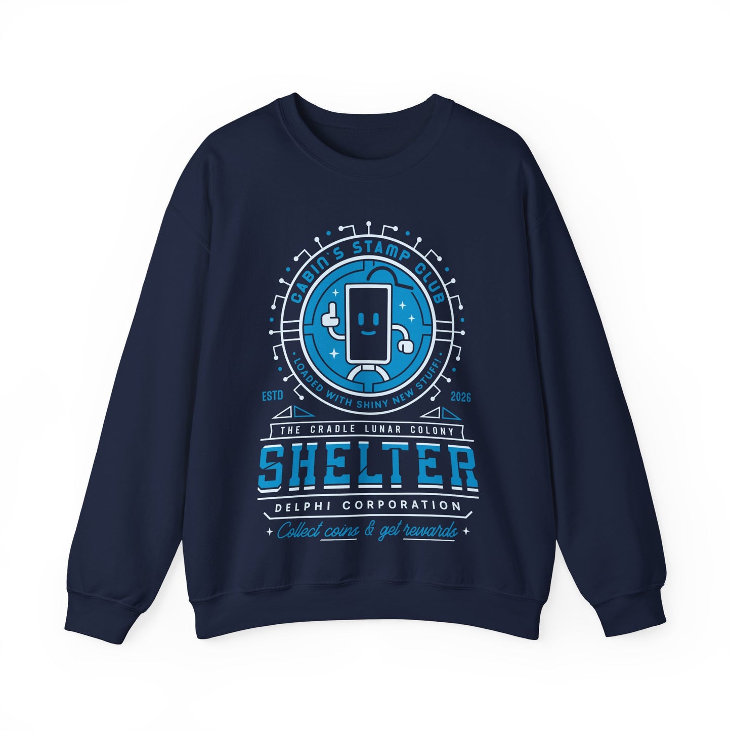 Cabin Coins Stamp Club Emblem Crewneck Sweatshirt