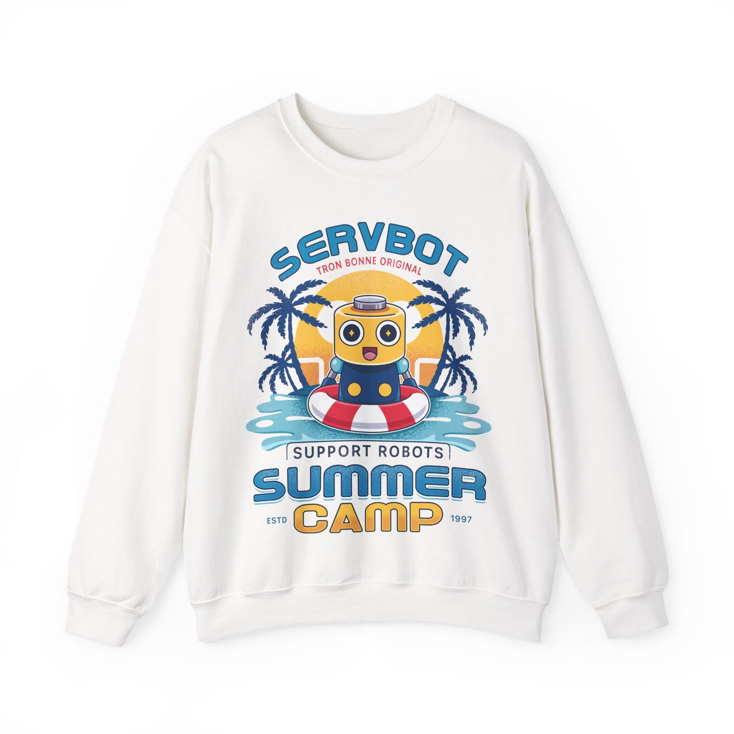 Servbot Summer Camp Vintage Crewneck Sweatshirt