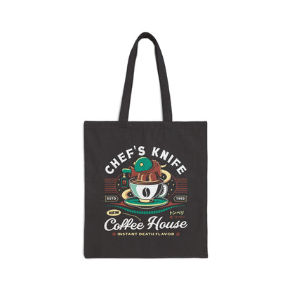 Chefs Knife Coffee Crest Canvas Tote Bag