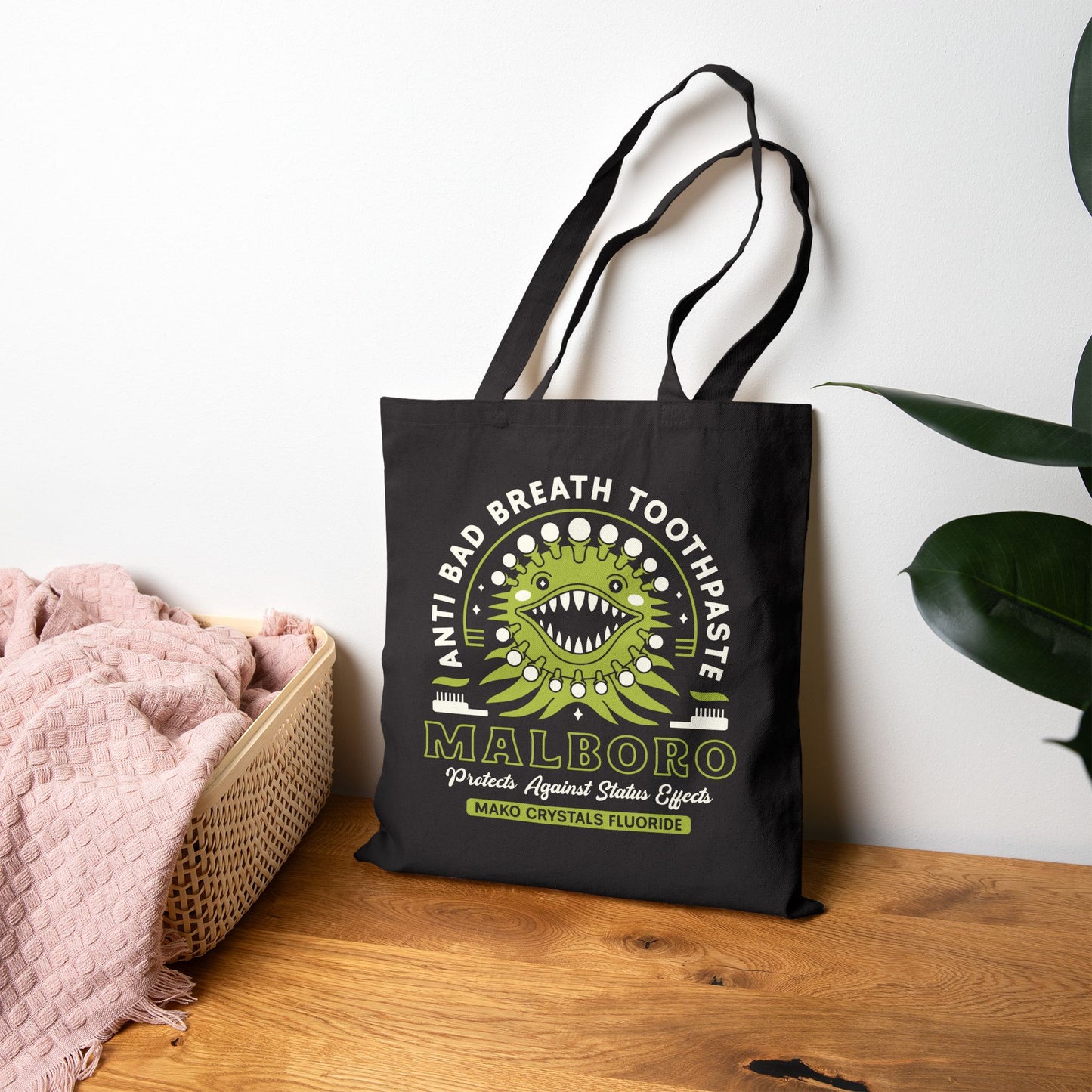 Malboro Toothpaste Emblem Cotton Canvas Tote Bag