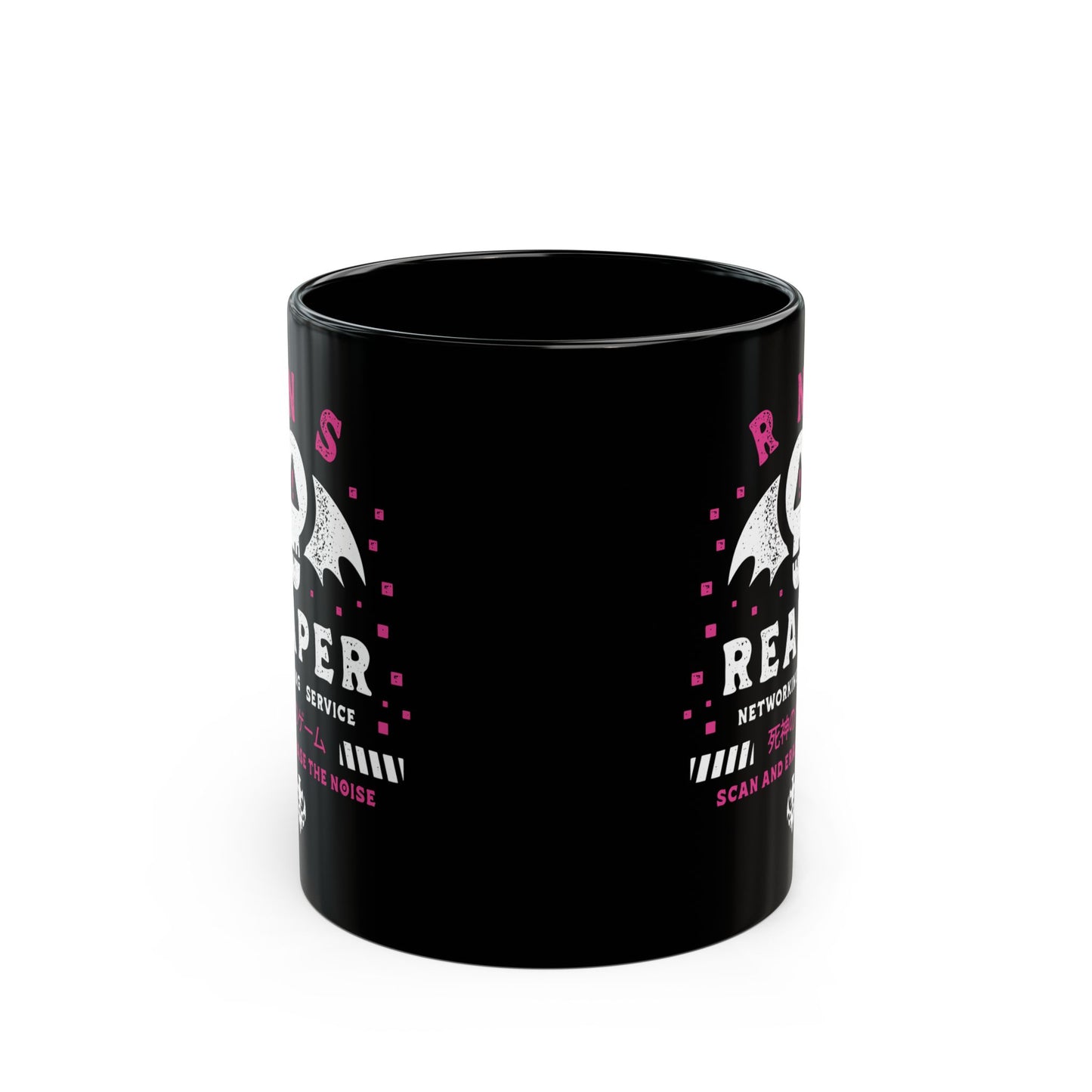 Reaper Networking Service Grunge Black Mug