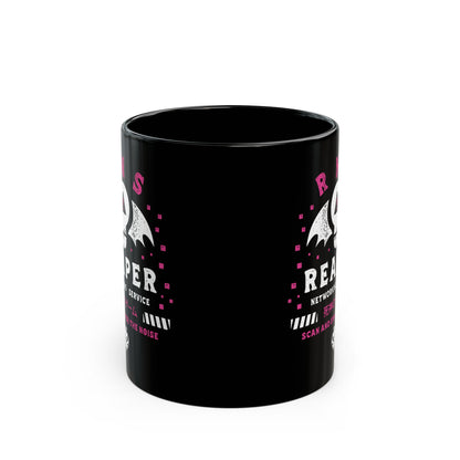 Reaper Networking Service Grunge Black Mug