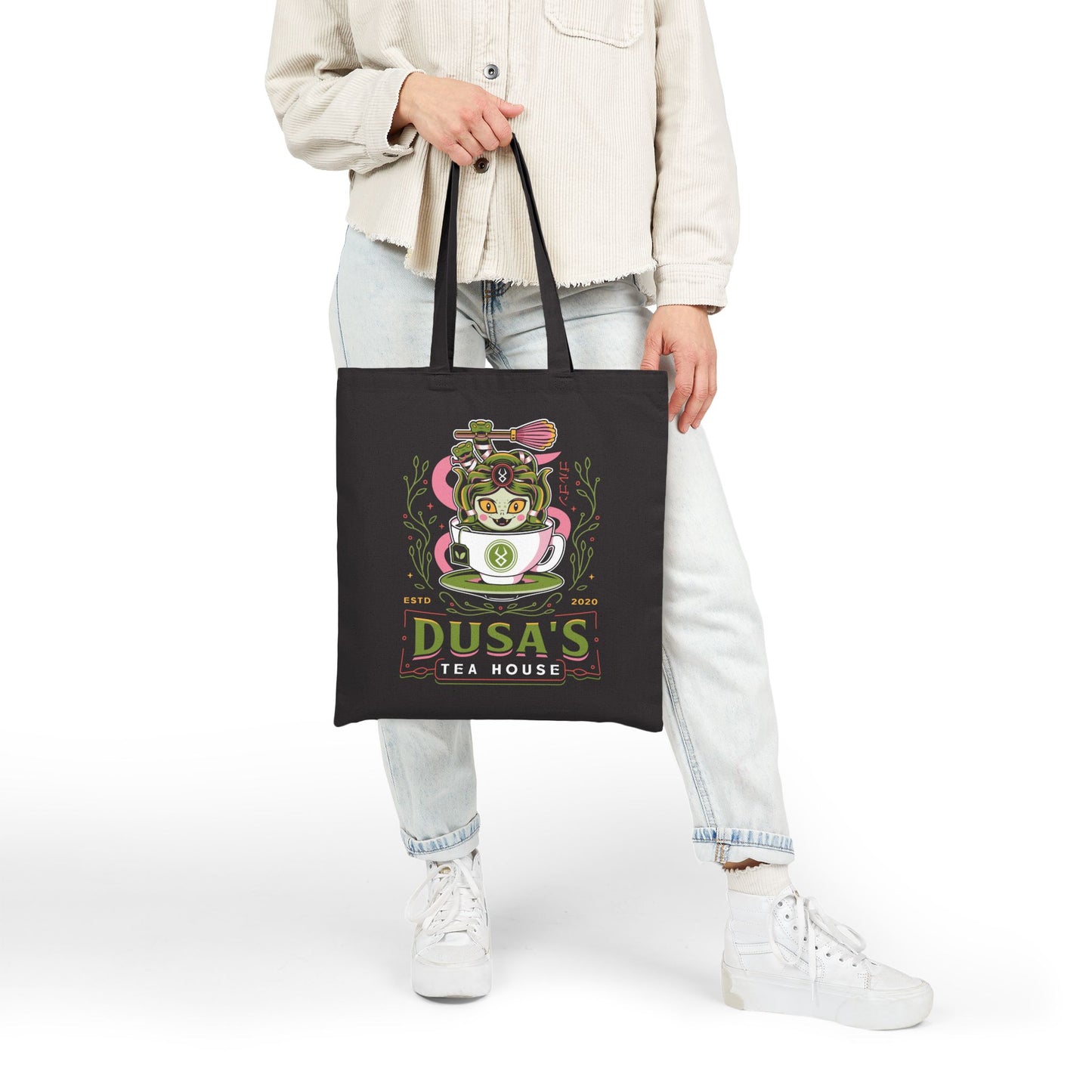 Dusa Green Tea Emblem Tote Bag